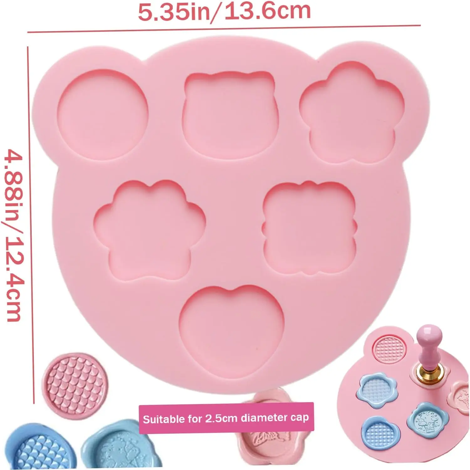 Cute Bear Wax Seal Stamp Silicone Mold Pad Fix Shapes Mats Envelope Invitation DIY Scrapbook Tool Hot 2024