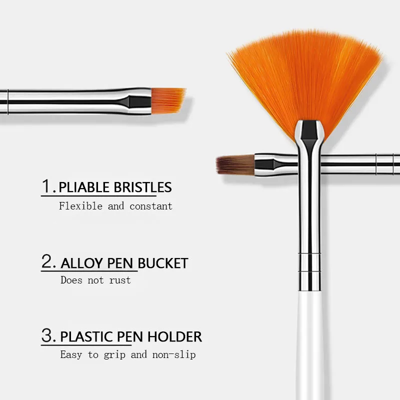 LULAA 15PCS Multifunctional Nail Art Brush Line Painting Pen Dotting Tools Nail Accessories And Tools Nail Brushes For Manicure image 5
