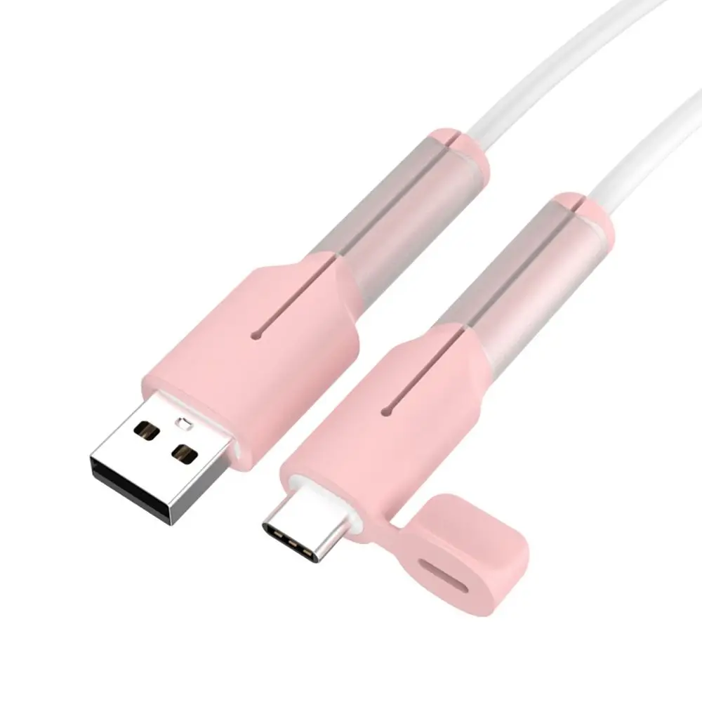 Data Type C Charger Cable Protector Silicone Dustproof Cover Charger Cable Protective Cap Data Line Accessories Silicone Cover
