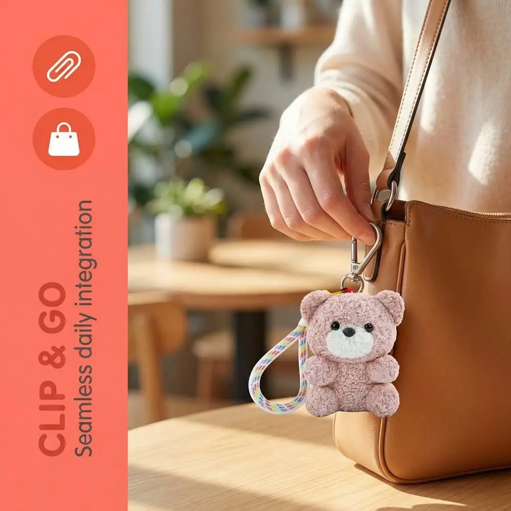 Bag Charms Dinosaur Plush Pendant Metal Ring Decoration Elephant Plush Doll Cute Jewelry Gift Panda Plush Key Ring Backpack