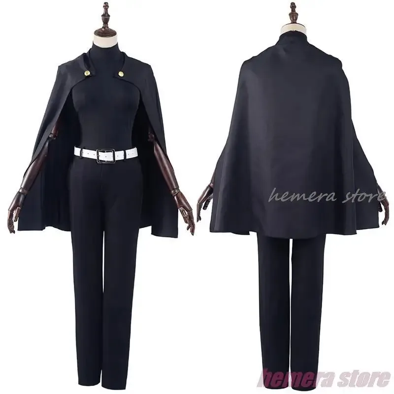 Zenin Maki Cosplay Anime Cos Season 2 Costume Wig Dark Blue Cloak Glasses Tattoo Green Short Wig Shibuya Incident Arc