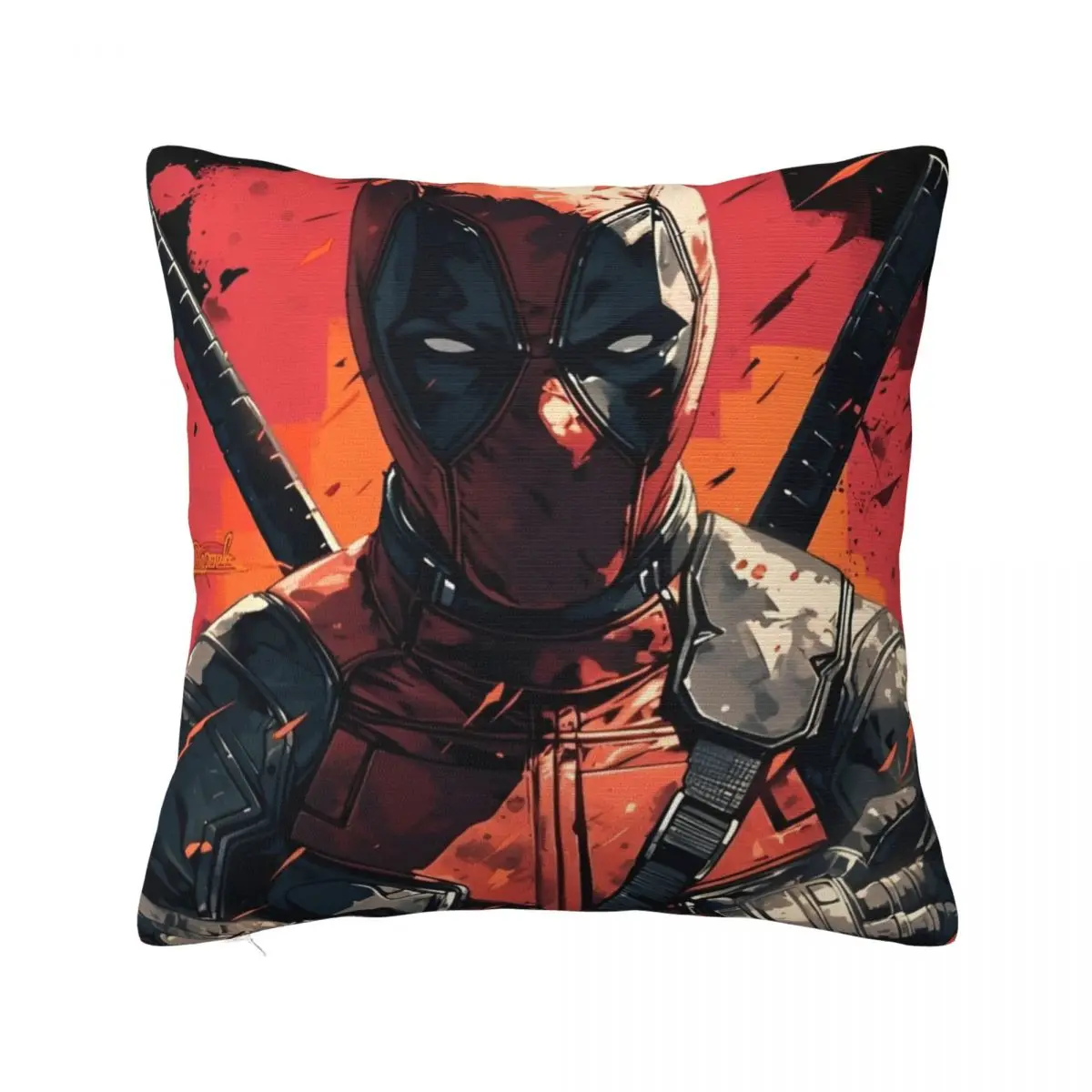 

Deadpool Superhero Art Pillowcase Soft Polyester Cushion Cover Decor Cartoon Anime Throw Pillow Case Cover Zipper 45cm