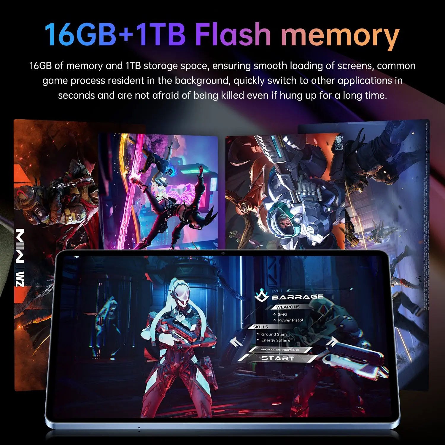 Tablet Pad 16 Pro 10,1 cala Android 15 16GB+1TB Dual SIM 10000mAh MSnapdragon 8 Gen3 Core WIFI+GPS