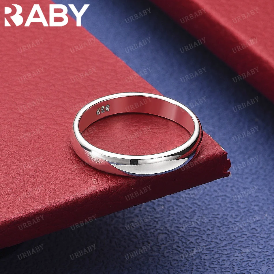 

URBABY 925 Sterling Silver Classic Simple Ring Creativity Gifts Street All-match Party And Daily Wear