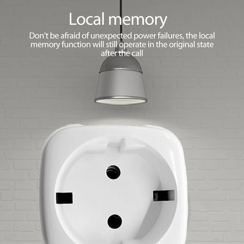 With Power Metering Socket Voice Control Wifi Socket Time Control Eu Standard Smart Socket 16a