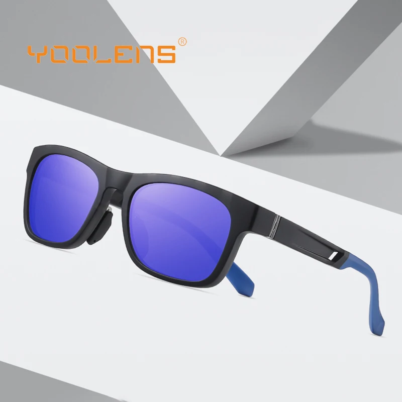 YOOLENS Fishing Sunglasses For Men Women UV400 Polarized Sun Glasses Square Outdoor Sports Eyewear Male Female Eyeglasses