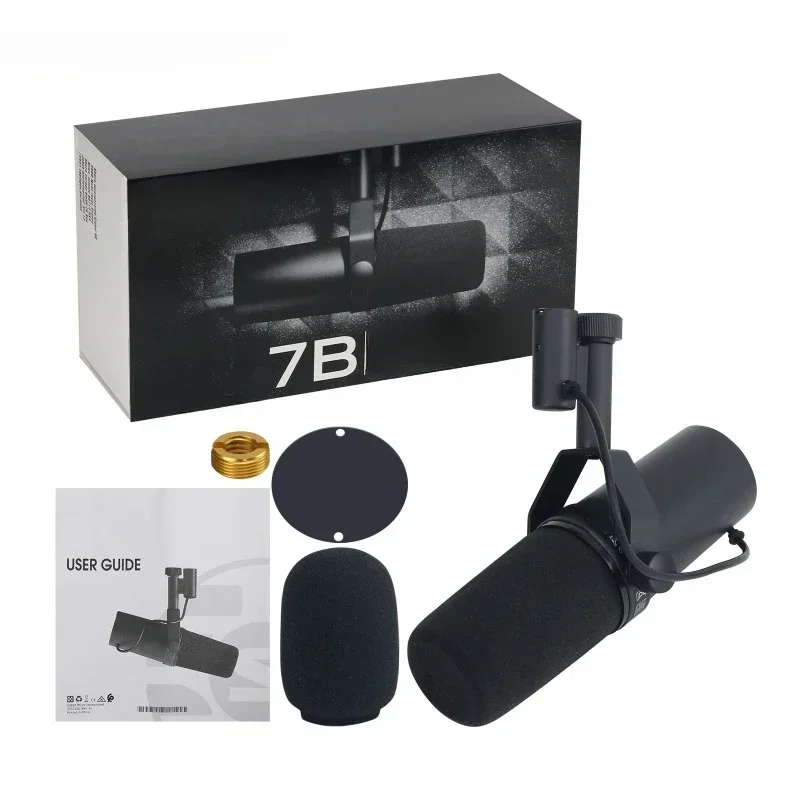 Professional 7B Studio Selectable Frequency Response Microphone Cardioid Dynamic Mic for Live Stage Recording Podcasting