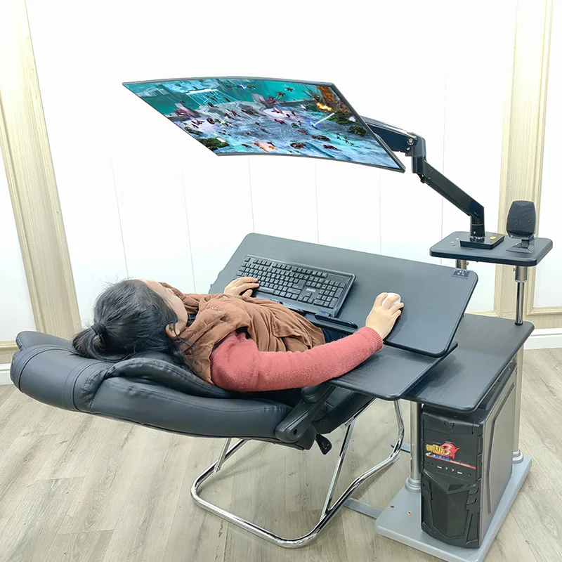 Desktop e-sports table, cabin, first-class space capsule, suspension bracket, computer table, mobile lifting bracket, lazy table