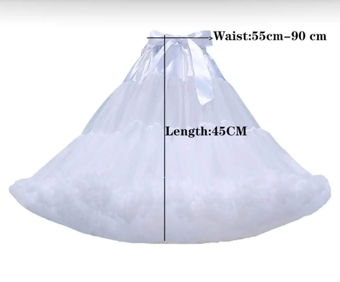 المرأة زهرة نمط لوليتا تنورات كرينولين الداخلية صخب تأثيري توتو منتفخ Cancan تنورة تحت فساتين الزفاف