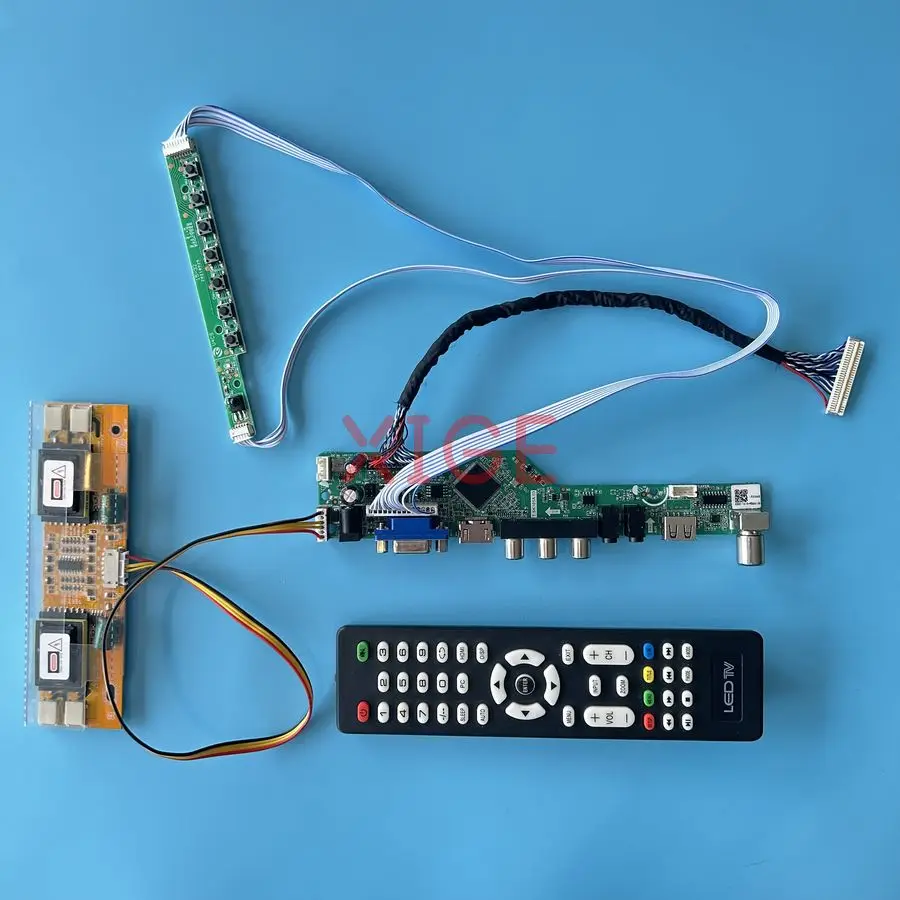 

For TMS190WX1 MT190AW01 M190A1 MT190AW02 Monitor Controller Drive Board Kit LVDS 30-Pin 1440*900 1440x900 HDMI+VGA+AV+USB 4-CCFL