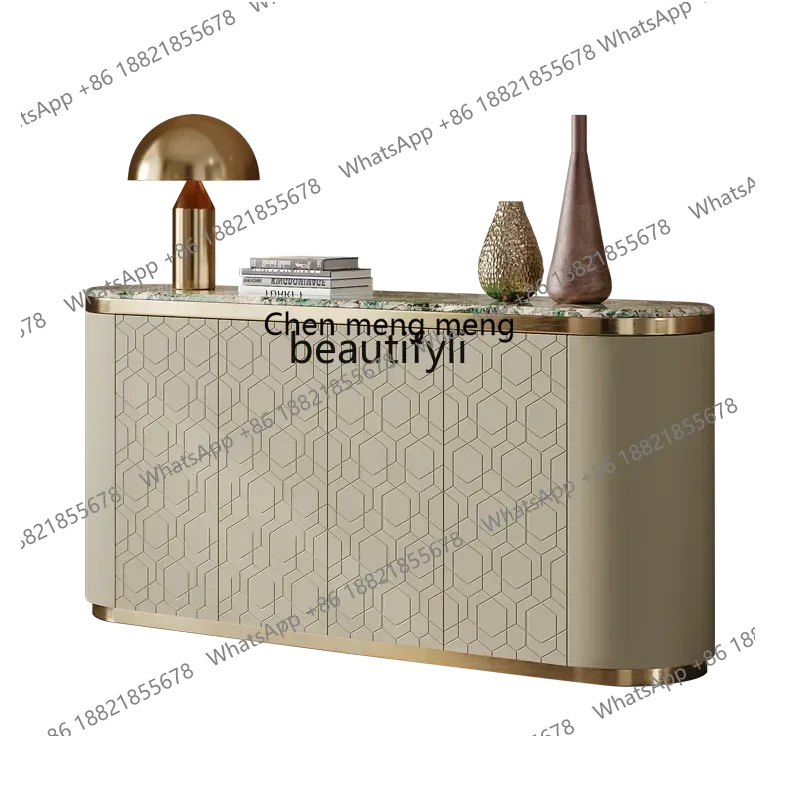 X Light luxury restaurant storage dining side cabinet bedroom marble TV cabinet fashion entrance shoe cabinet