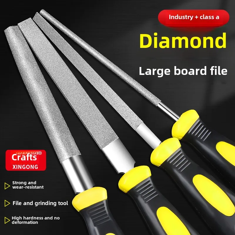 Diamond File, Alloy Steel File, Triangular Rubbing Knife, Semi-Circular Flat Large Plate File, Jade Polishing Tool, Filing Knife