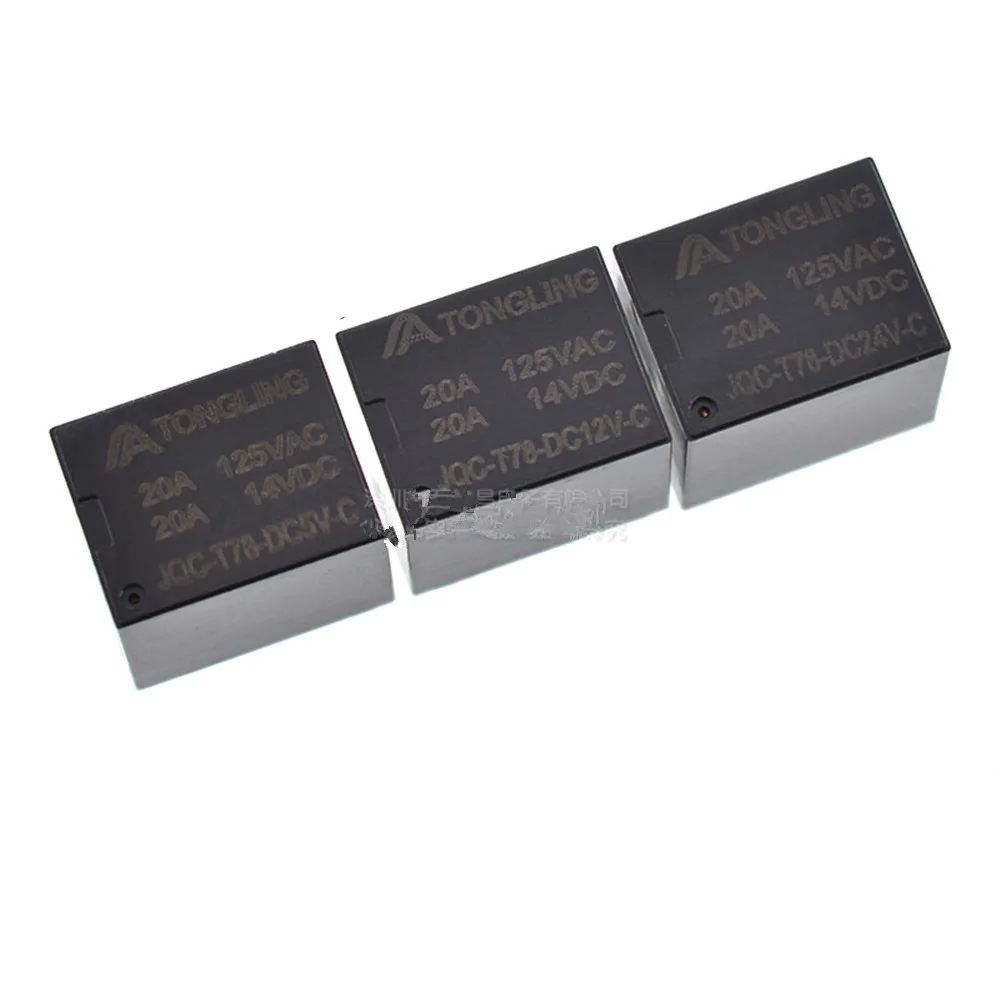 5PCS JQC-T78-DC12V-C Automotive Relay 20A Small Electromagnetic DC 5Pin 12V T78 Conversion Type DC5V DC24V