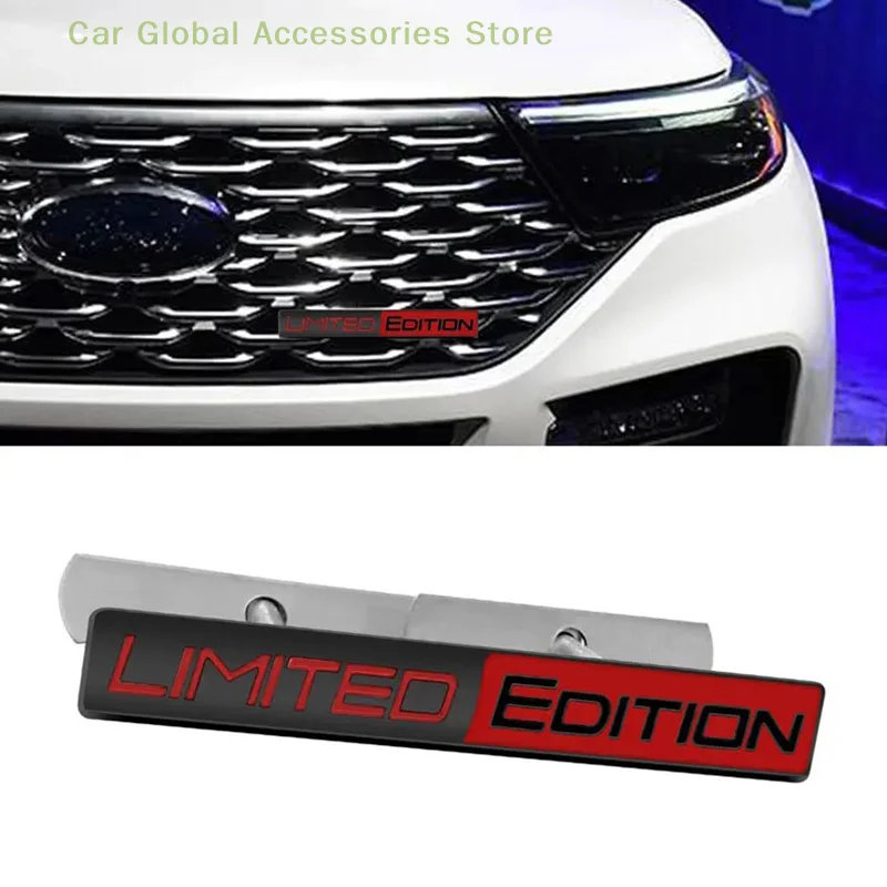 Car Styling 3D Metal Limited Edition Logo Car Front Grill Emblem Side Fender Rear Trunk Badge Sticker For Universal Cars Decor