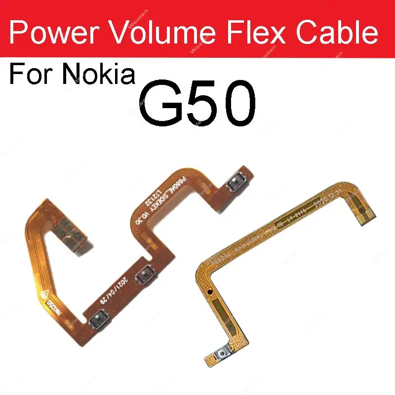 

On Off Power Volume Button Flex Cable For Nokia G50 Power Volume Key Switch Button Flex Ribbon Replacement