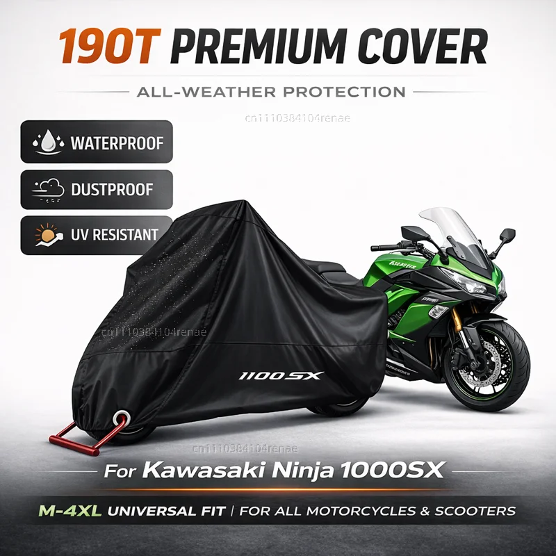 

Чехол для мотоцикла Kawasaki Ninja 11000SX 1000sx 1100 1000 sx Ninja1100sx 190T, водонепроницаемый, пылезащитный, с защитой от ультрафиолета, всесезонный