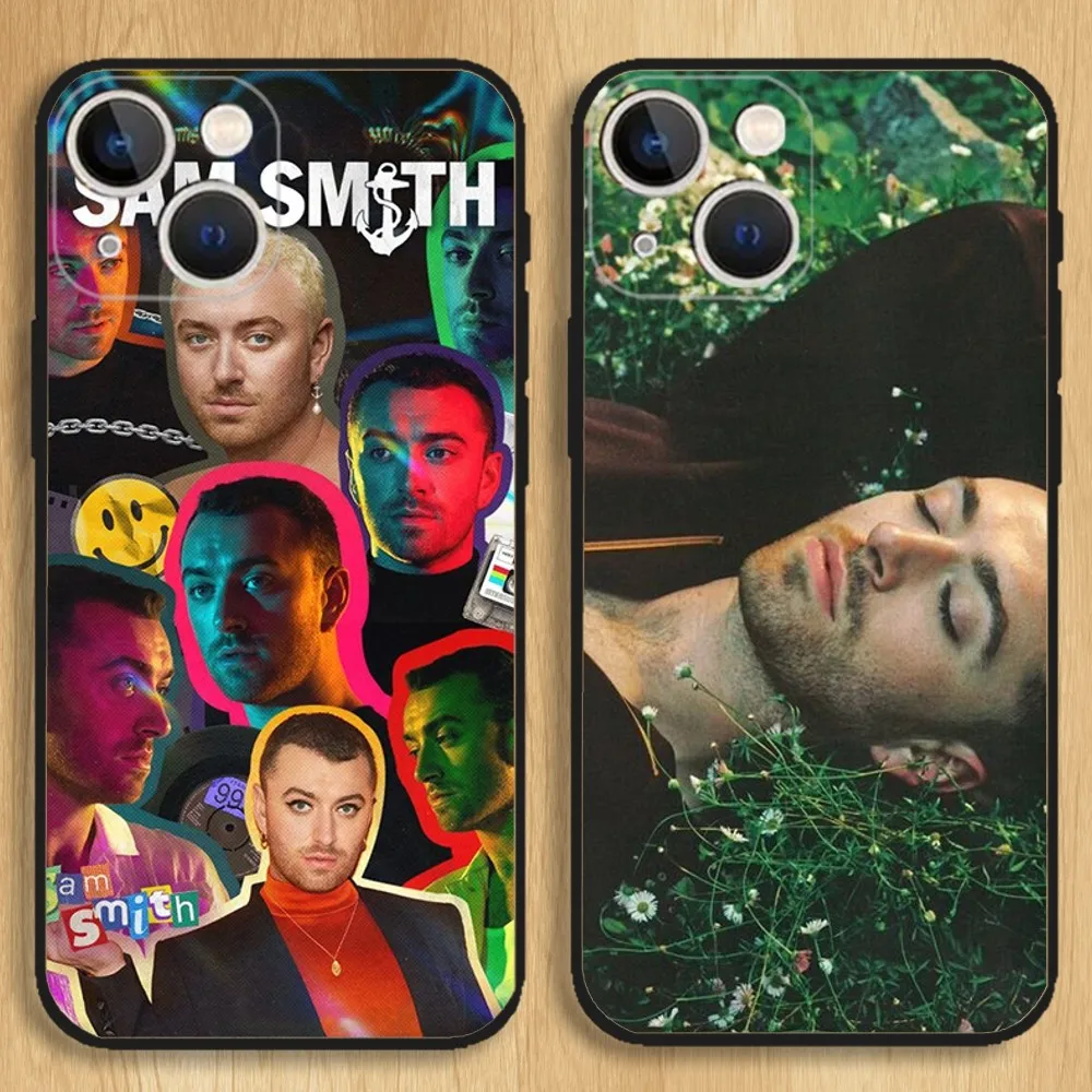 Sam Smith Singer Phone Case For iPhone15,14,13,12,11,Pro,Max,Plus,Mini,X,XS,XR,8,7,6,S,Plus,SE Soft Black Case