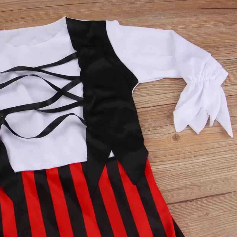 زي كابتن القراصنة للأطفال الأولاد ملابس الحفلات الفاخرة للأطفال