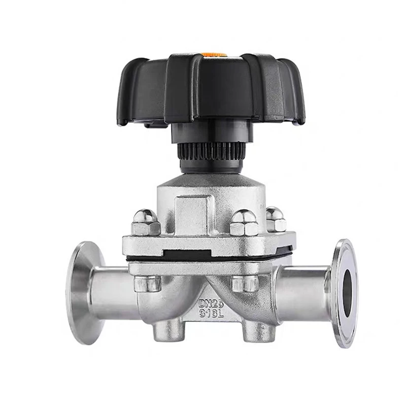 19mm 25mm 32mm 51mm Stainless Steel Quick Install Diaphragm Valve 316L Sanitary Manual Quick-connect Chuck Type Valves