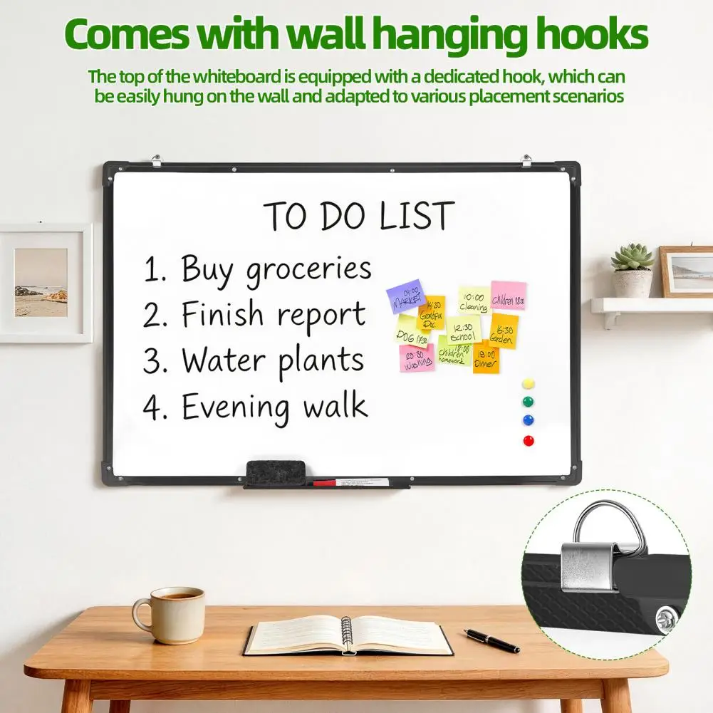 Double-Sided Magnetic Whiteboard Foldable A-Frame Easel on Wheels Adjustable Height Dry Erase Board for Office Classroom Home