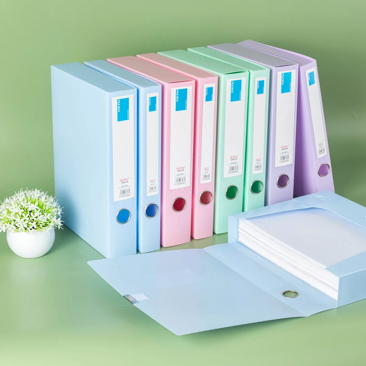 Boîtes de rangement en plastique avec couvercle pour documents de bureau, classeur, classeur, classeur, classeur, format lettre, A4