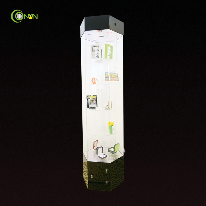 custom.Shopping Mall Furniture Retail Display Tower Stand Jewelry Display Standing Display