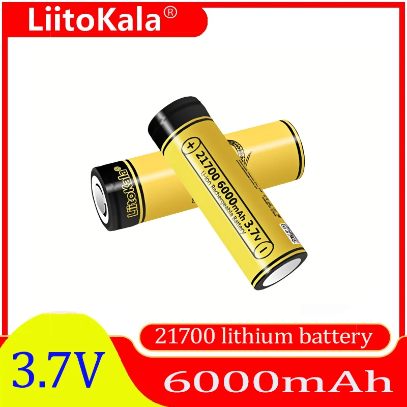 Original LiitoKala King6000 3.7V 21700 6000mAh high-capacity lithium battery, for portable projectors and power battery packs