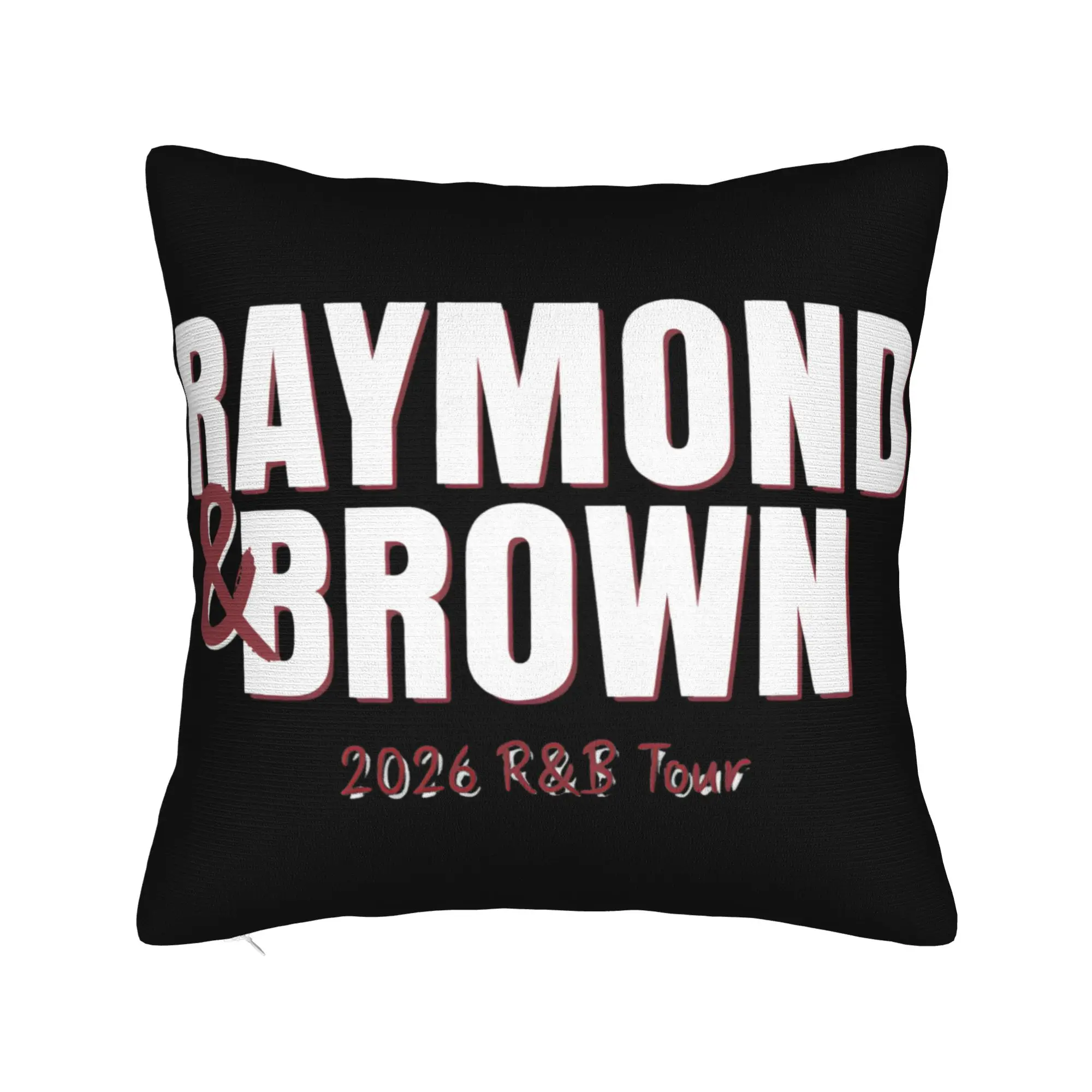 Decorative Pillowcase Chris Brown Usher R&B Tour 2026 Merch Home  Throw Pillow Case Cover Zipper Multi Size