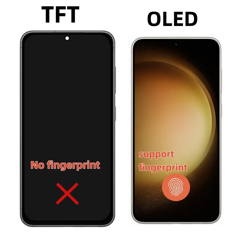 For Samsung S23 Plus LCD Display Touch Screen Digitizer For Samsung S23+ 5G S916B S916U S916E With Frame