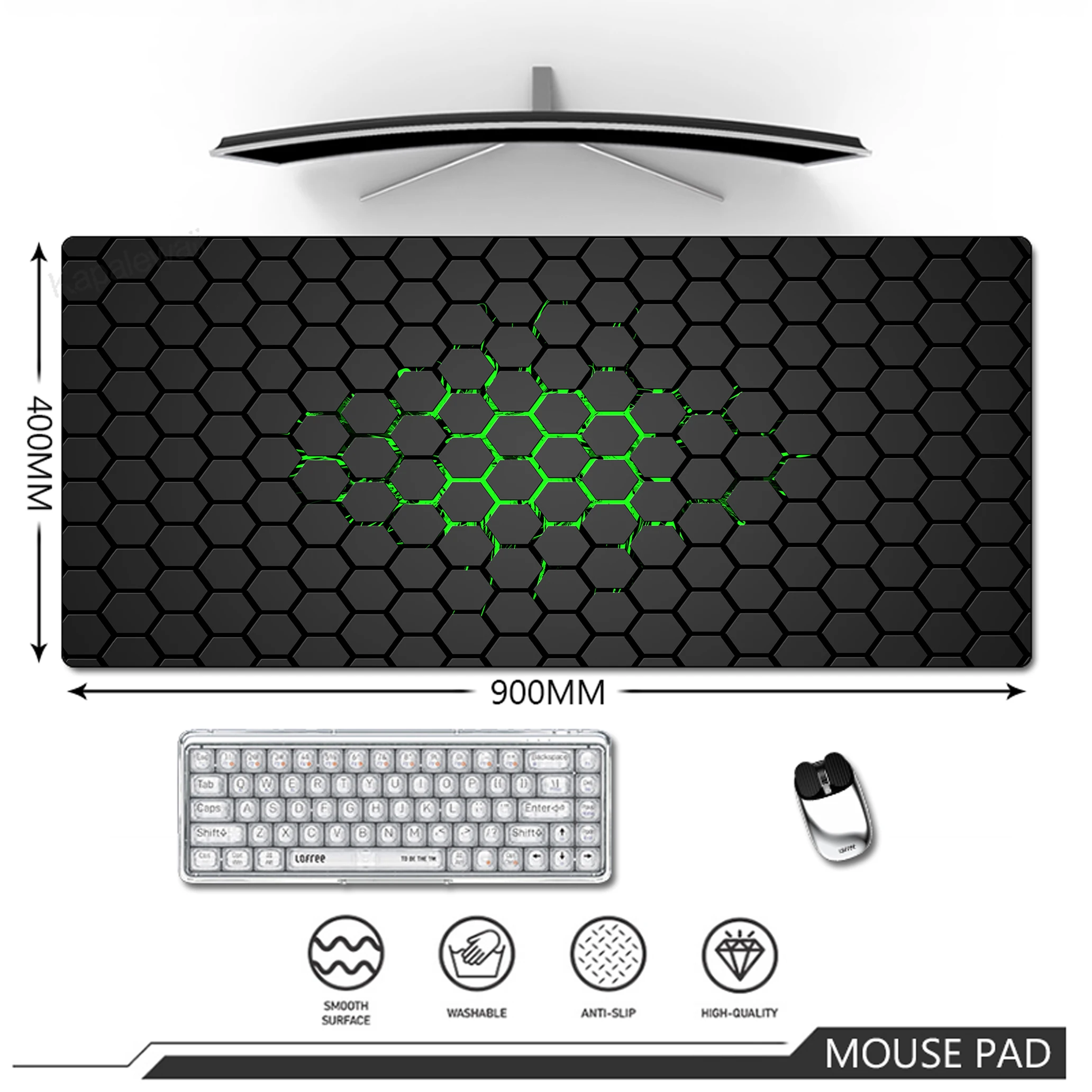 Hexagon Mouse Pad Large Game Triangle Mouse Mat Gaming Mousepad Speed Keyboard Pads Table Carpet Gamer Deskmat 900x400mm