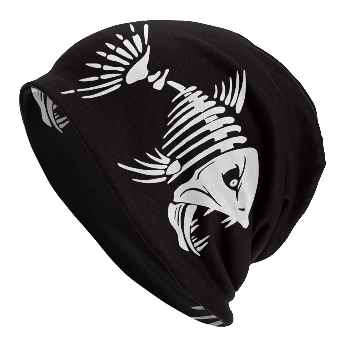 

Pike Hunter Fishing Bite Skullies Beanies Caps Fish Bone Thin Hat Autumn Spring Bonnet Hats Men Women's Unisex Ski Cap