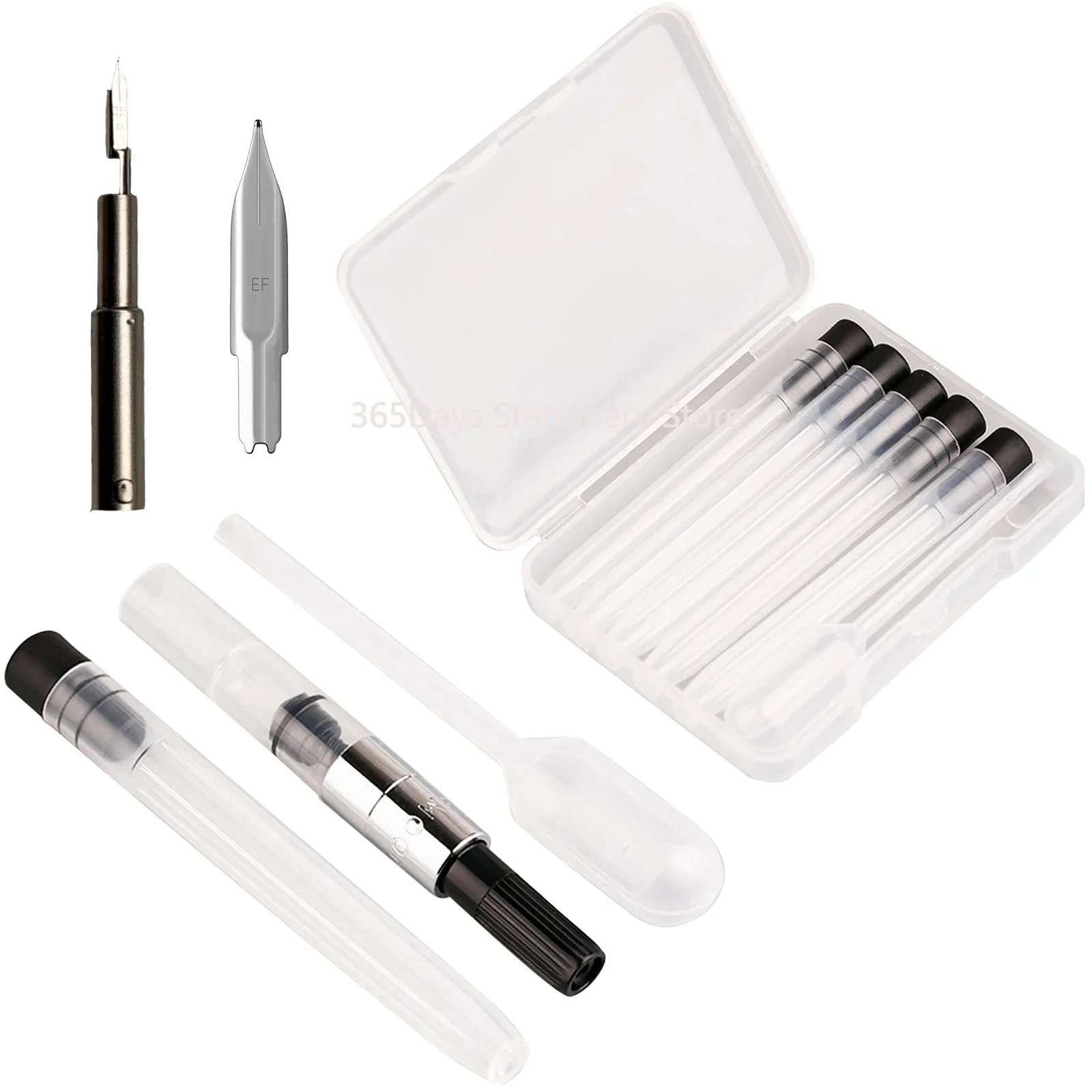 Para majohn a1/a2/a3 imprensa caneta tinteiro nib cartuchos de recarga de tinta calibre 5.5mm grande capacidade material de escritório estudante papelaria