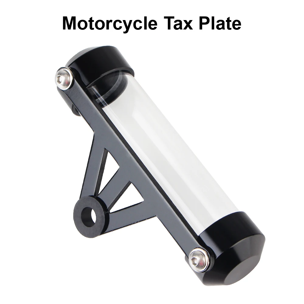 Acrylic Document Tube Holder Black Motorcycle Tax Plate Universal Motor Scooter Accessories Registration Motorbike Secure Single