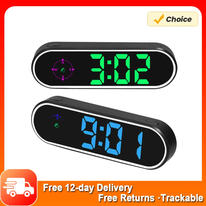 Car Headup Display GPS Digital Speedometer w/ Colorful LED Display Clock & Compass Function Overspeed Alarm for Car Truck SUV RV