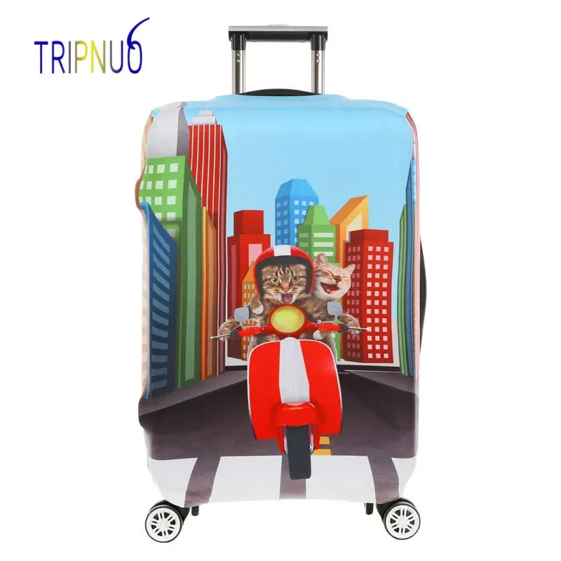 

TRIPNUO Cat Suitcase Case Travel Trolley Suitcase Protective Cover for 18-32 Inch Travel Accessories Luggage Cover