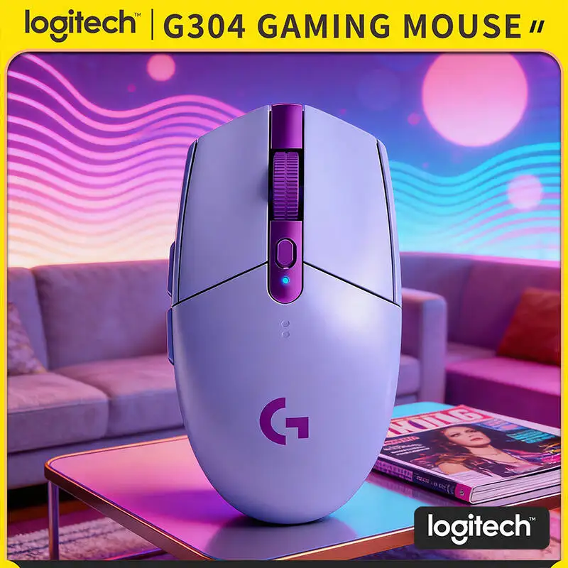 

Беспроводная игровая мышь Logitech G304 LIGHTSPEED с сенсором HERO 12000 DPI, задержкой 1 мс, 250 часами автономной работы и плавным управлением для геймеров