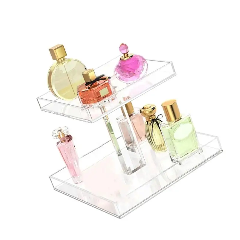 

Practical Acrylic Cosmetics Storage Holder Cosmetics Storage Holder Makeup Storage Tray for Bathroom and Bedroom