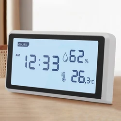 Electronic Thermometer Hygrometer Weather Station High Precision with Table Clock Function Mini Thermometer Electron Tool