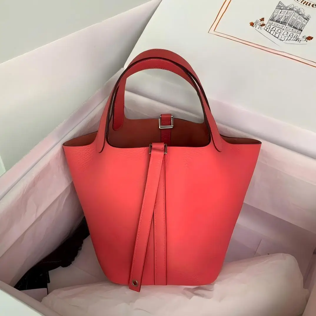 

Classic Vegetable BasketpuWomen's Handbag Simple Bucket Bag Mother Bag Fashion Versatile Women's Bag Cross-border