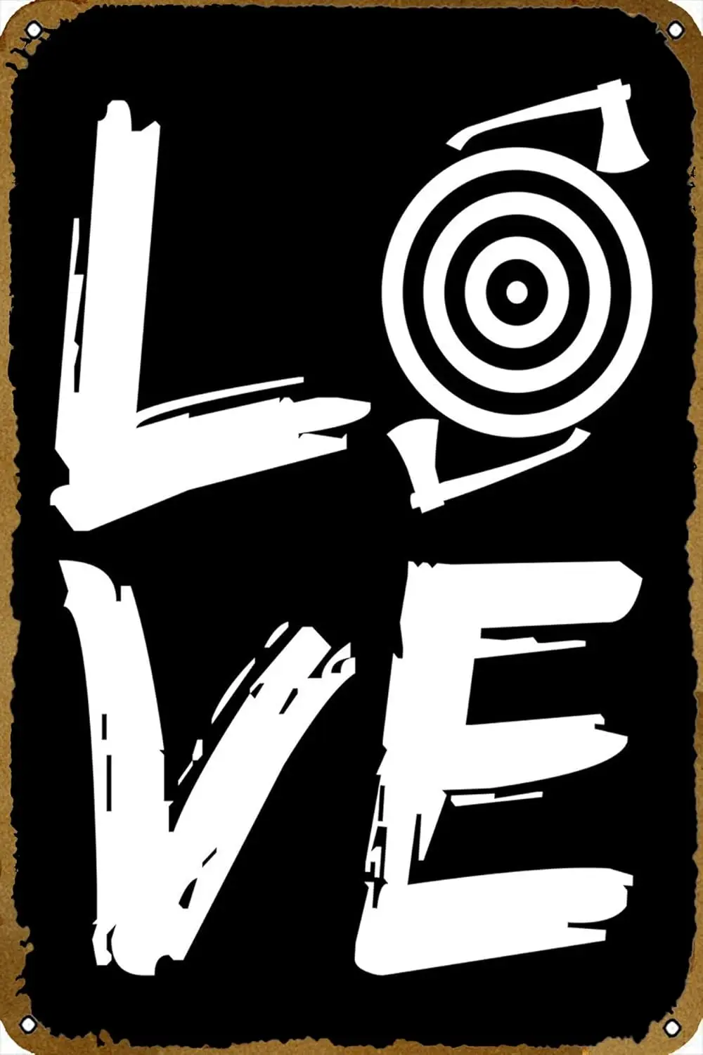 Axe Throwing Love Axes Metal tin Sign for Bar Cafe Gym Man cave bar Home Club Garage Wall Poster Design Wall Interesting De sign