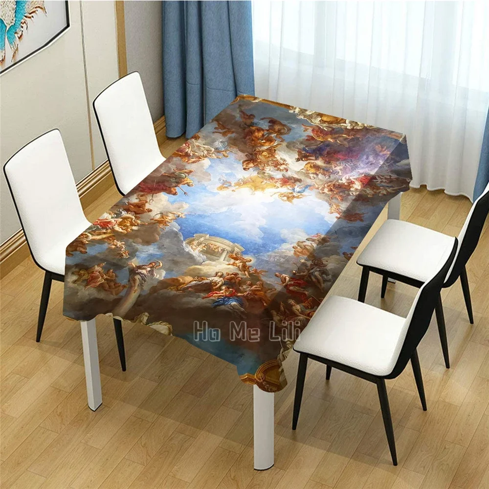 Versailles Notre Dame Cathedral Of Paris Church Louvre Painting Tablecloth Interior Art Decoration