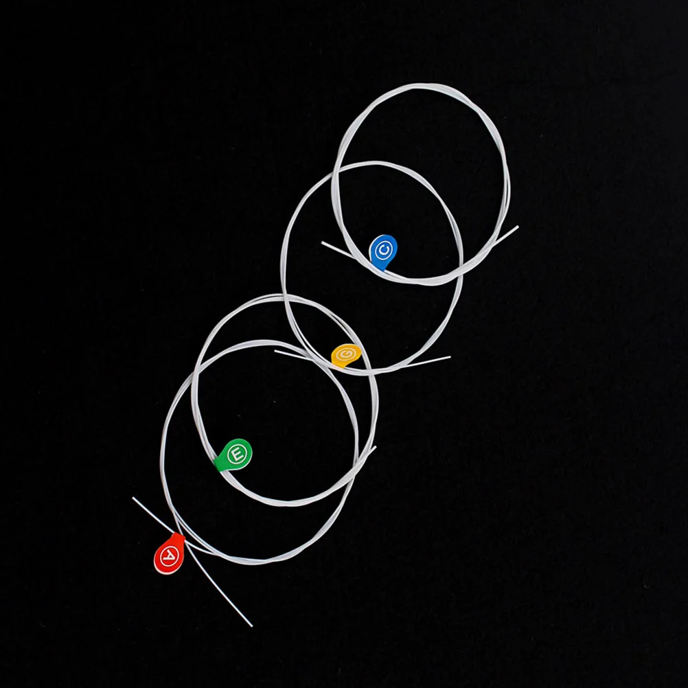 

4pcs Ukulele Strings A/E/C/ Nylon High Grade Durable Sweet Timbre Bright Tone Reduced Noise Perfect Chord Guitar Accessories