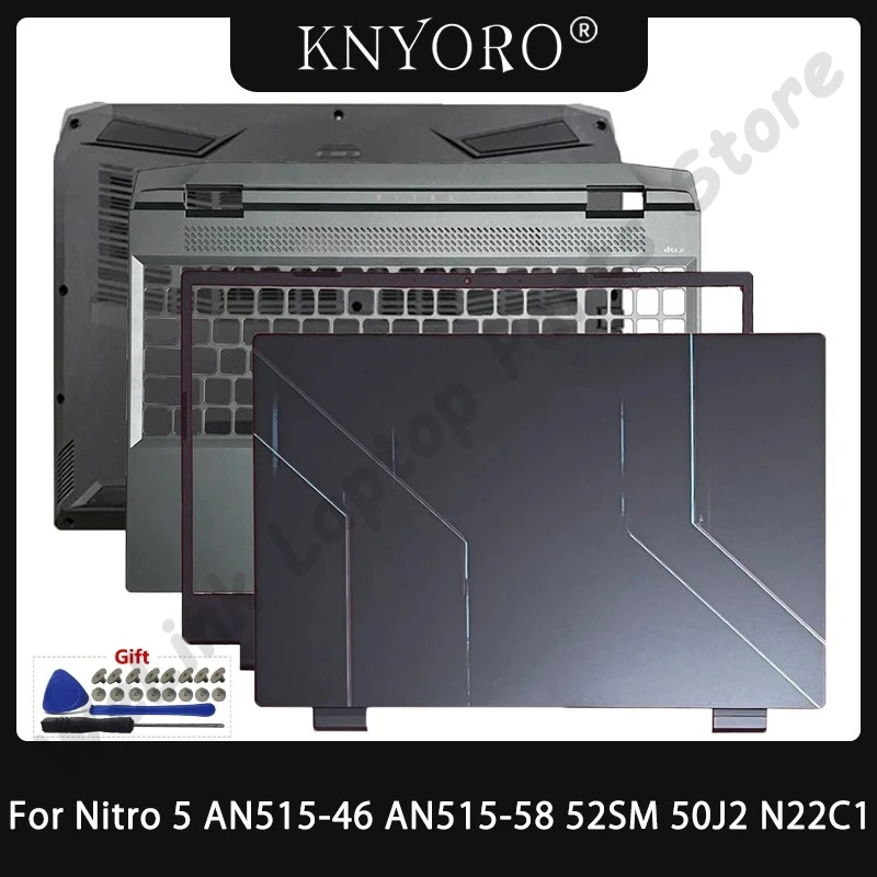 NEW For Acer Nitro 5 AN515-46 AN515-58 52SM 50J2 N22C1 Laptop LCD Back Cover Bezel Frame Hinges Palmrest Bottom Case Cover