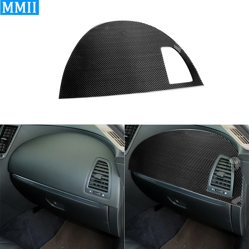 

For Infiniti FX 2009-2013 Real Carbon Fiber Copilot Storage Glove Box Air Conditioner Outlet Vent Cover Trim Protection Sticker