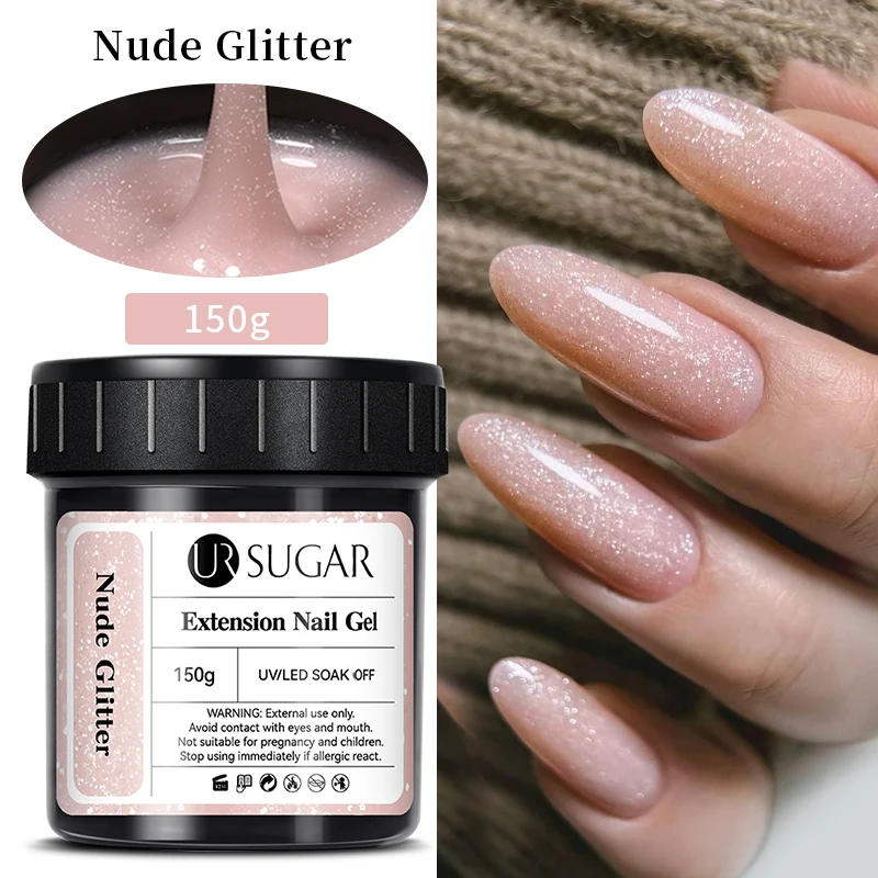 UR SUGAR 150g Transparent Nail Extension Gel Jelly White Light Pink Acrylic French Nail Art UV LED Gel Semi Permanent Manicure image 3