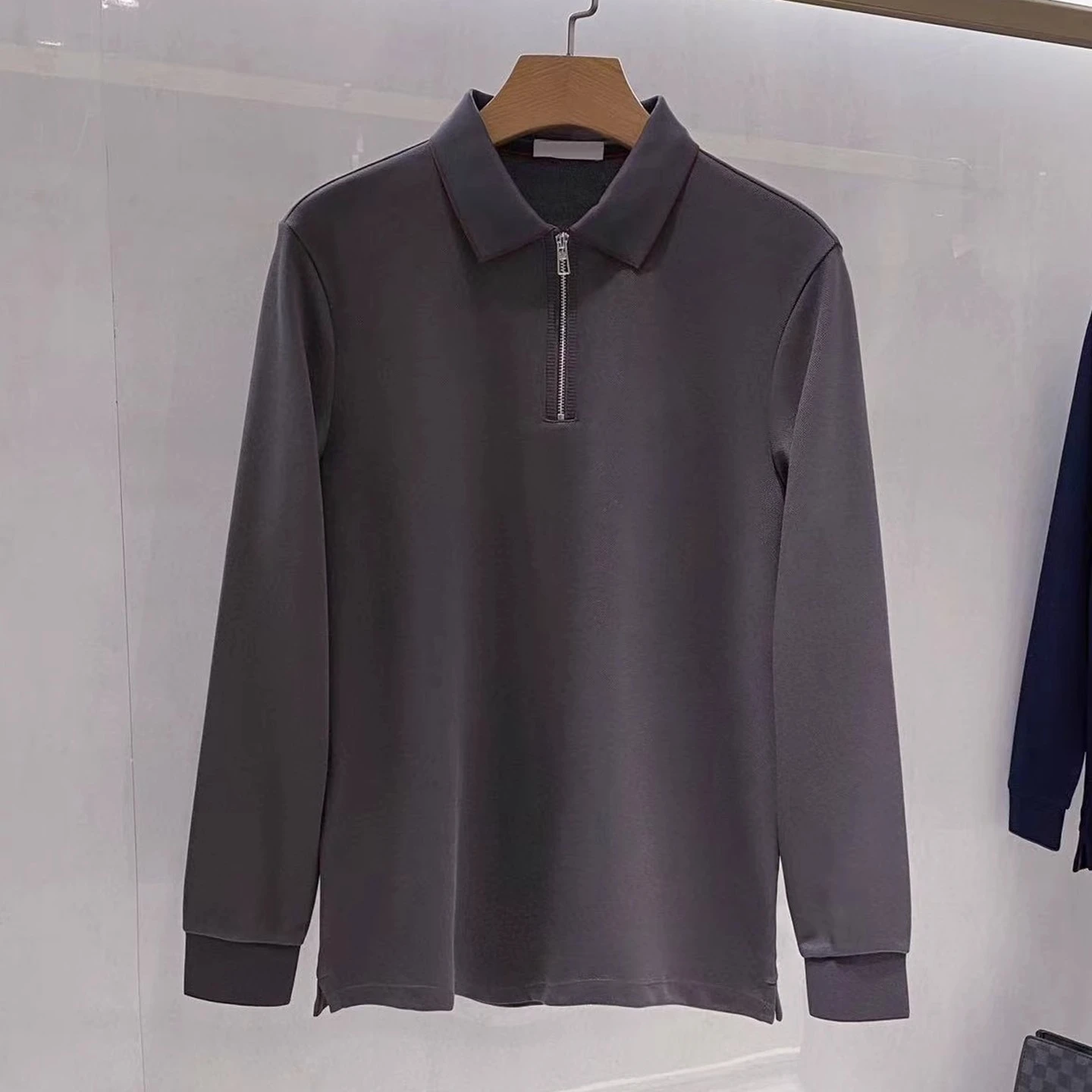 

Мужская рубашка-поло из хлопка с лацканами и жемчугом LP 25aw с вышитыми буквами