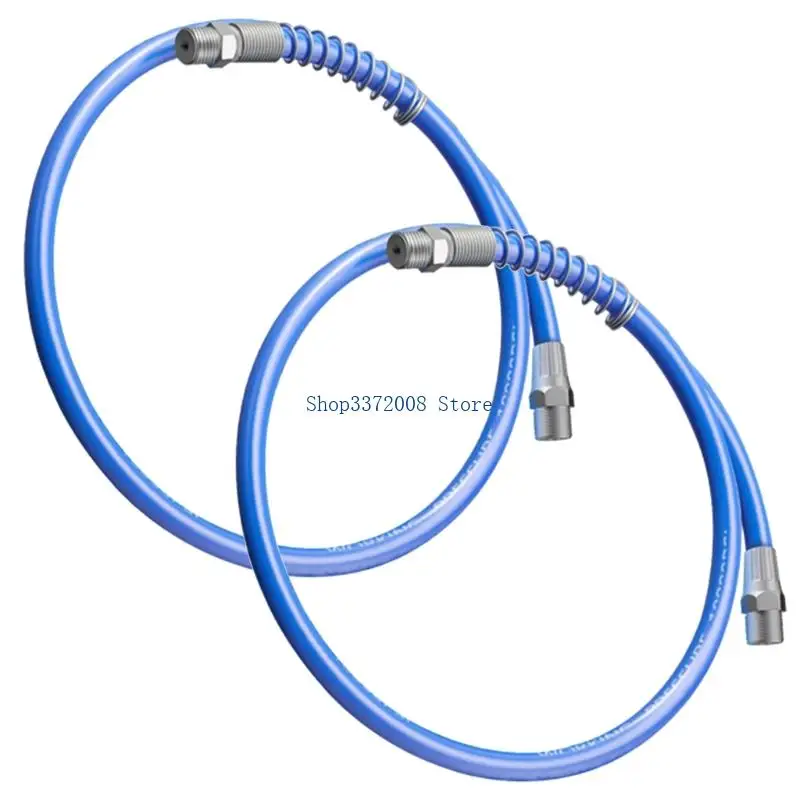2Pieces Grease Guns Hose 10000PSI Flexible Antislip for Manual Electric Air Tool