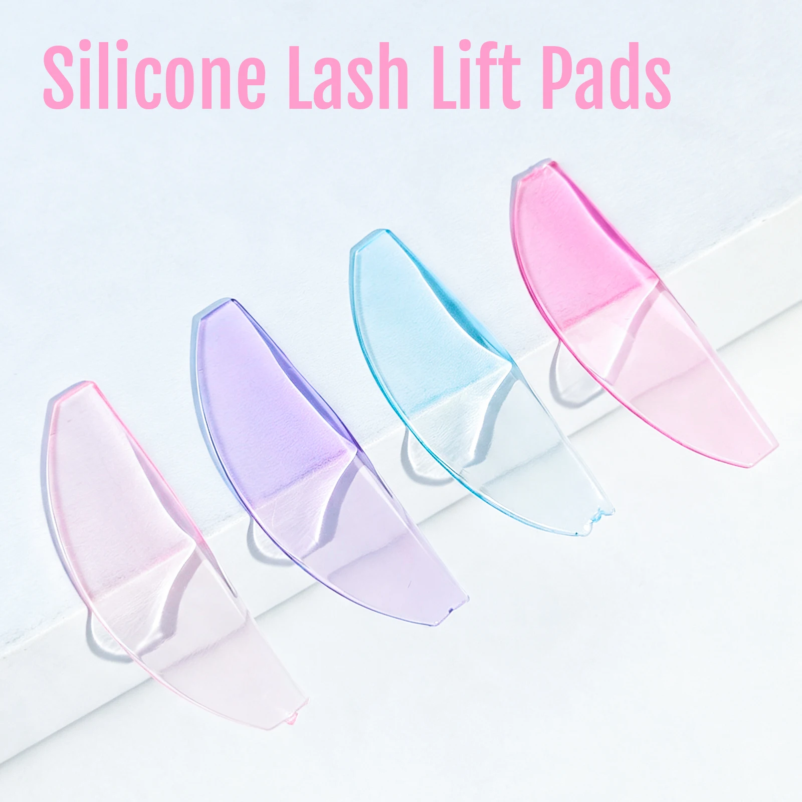 Lomansa Koreanisches Wimpernlifting-Schutzset, 4/8 Stück, selbstklebende Silikonstäbchen, wiederverwendbare Wimpernlifting-Pads zum Wimpernkrümmen und zur Dauerwellen-Laminierung. – Detail 1