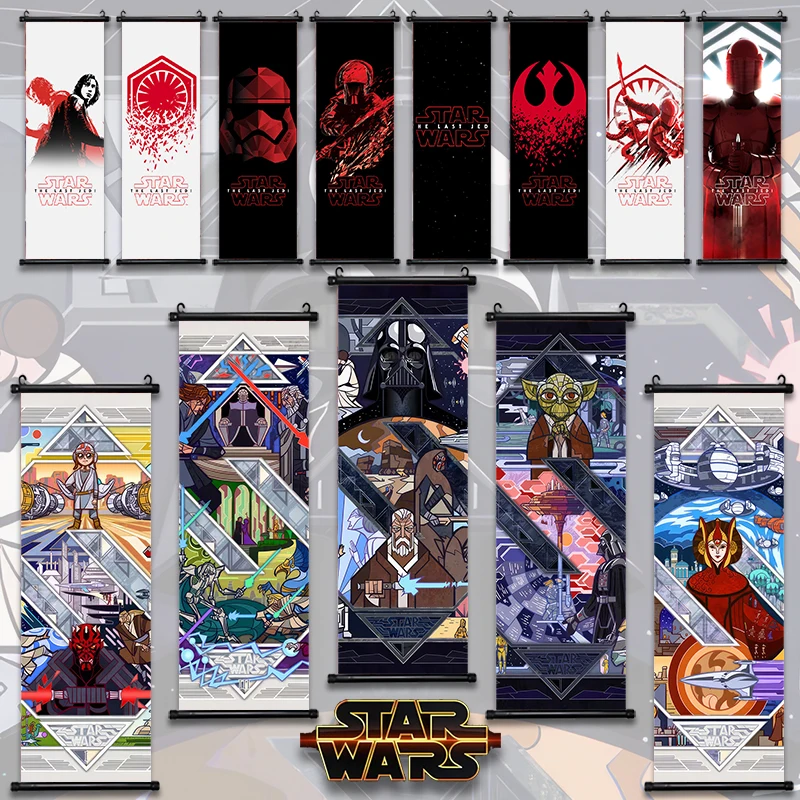 Disney Star Wars Movie Comic Stormtrooper Poster Wall Artwork Canvas Painting Luke Skywalker Hanging Scroll Decor Art Wallpaper