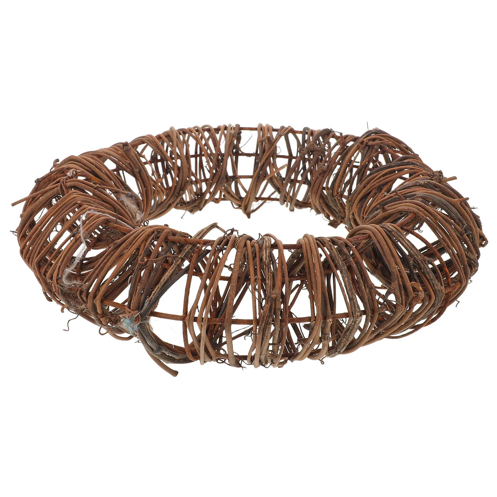 

Natural Wreath Rings Blank Vine Twig Hoop Iron Frame 9.4 Round Rattan Wreath Frame Rustic Floral Garland Decoration Wedding